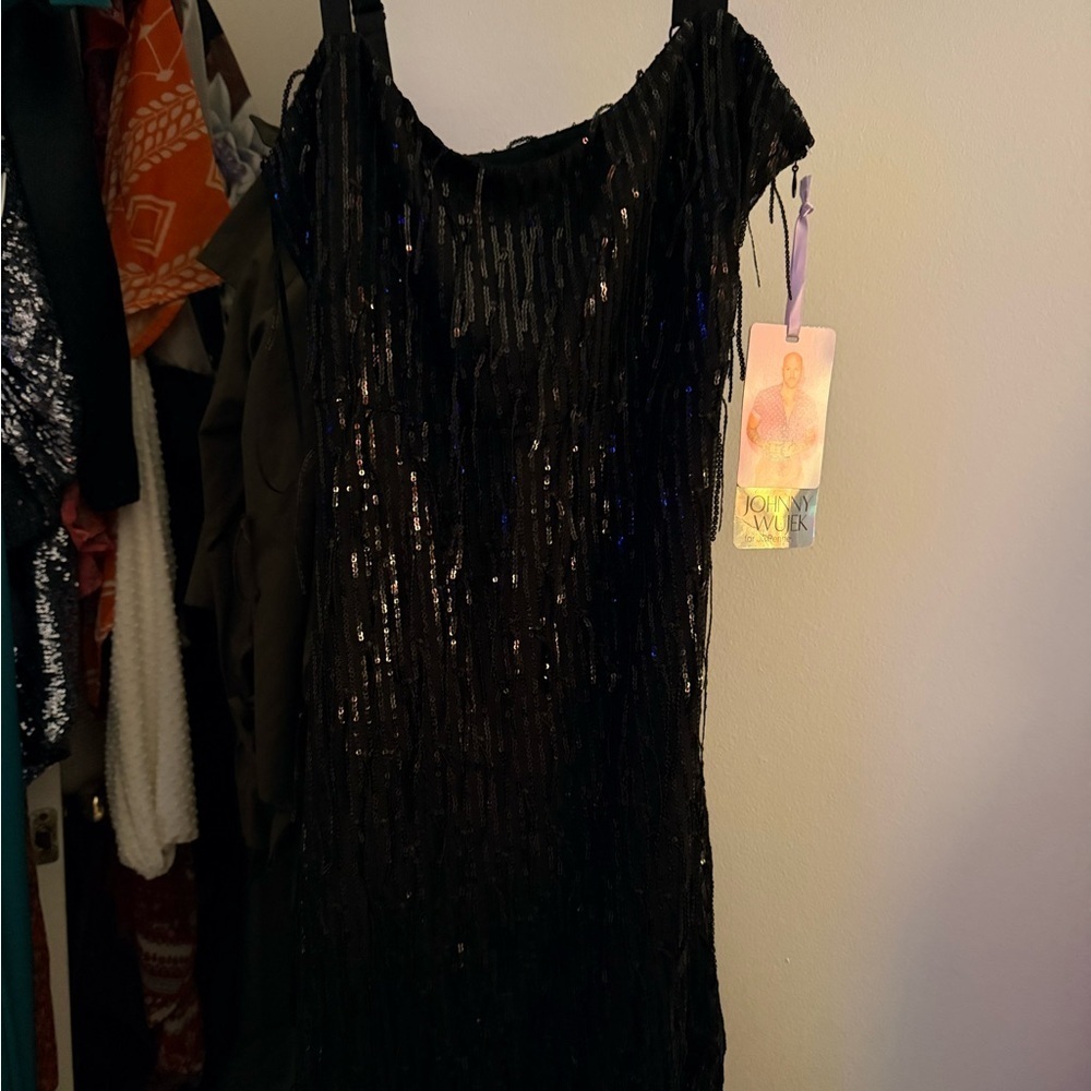 Shimmering Black Sequin Dress